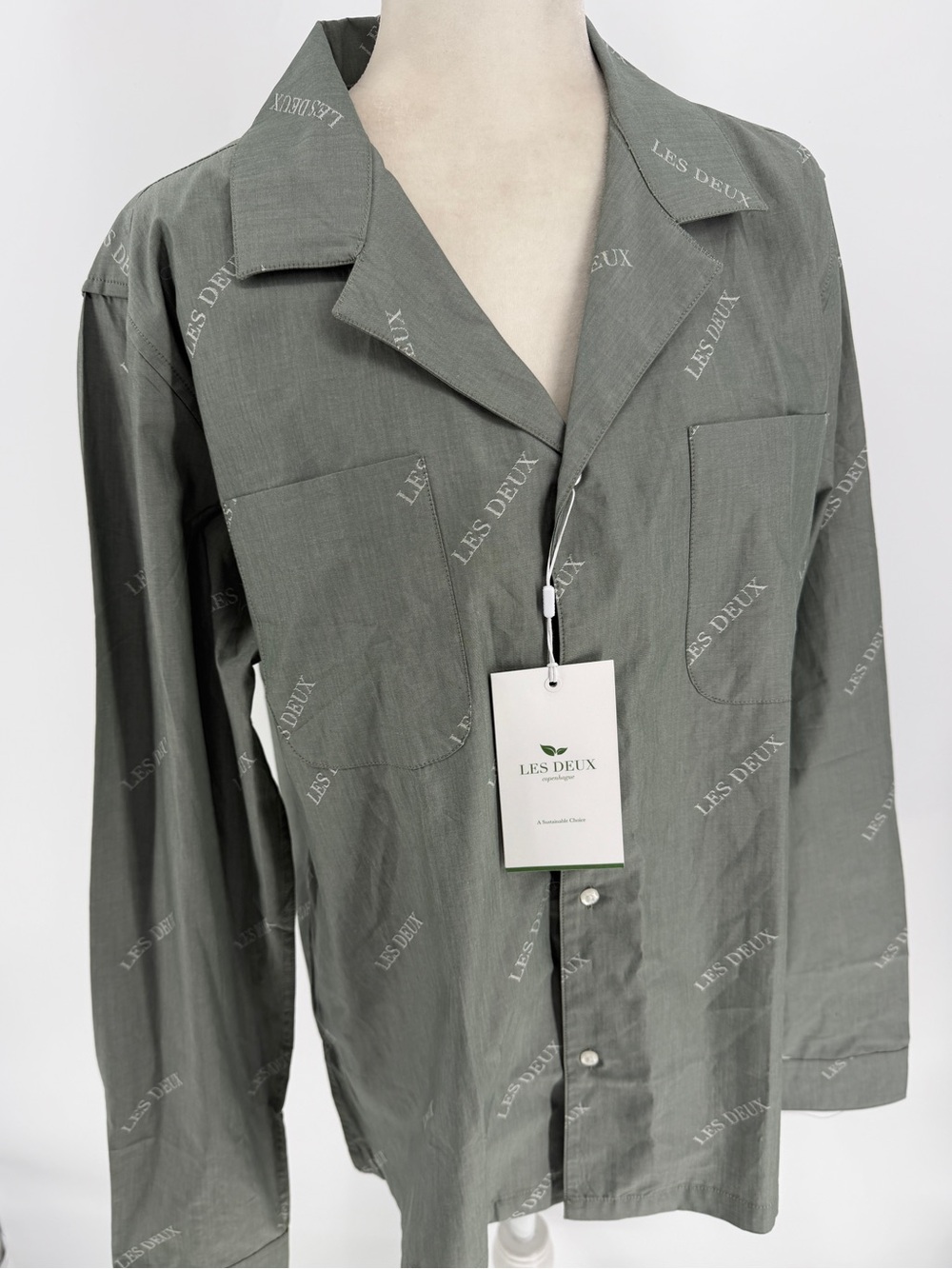 Les Deux Copenhagen Akira Jacquard Button-up Men's Shirt Size L New